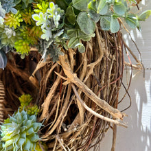 Load image into Gallery viewer, Blue Succulent Wreath