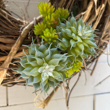 Load image into Gallery viewer, Blue Succulent Wreath