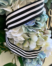 Load image into Gallery viewer, Blue Hydrangeas Welcome Grapevine Wreath
