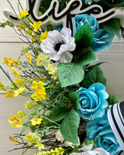 Load image into Gallery viewer, Anemone Roses Cottage Farmhouse Wreath