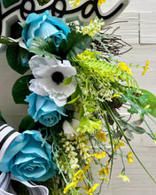 Load image into Gallery viewer, Anemone Roses Cottage Farmhouse Wreath
