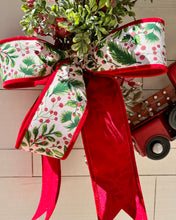 Load image into Gallery viewer, Holly Red Truck Holiday Winter Wreath
