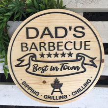 Load image into Gallery viewer, &quot;Dad&#39;s Barbeque&quot; Wood Sign
