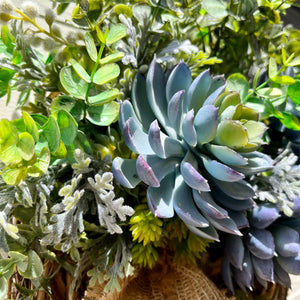 Blue Succulent Wreath