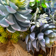 Load image into Gallery viewer, Blue Succulent Wreath
