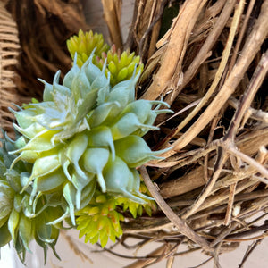 Blue Succulent Wreath