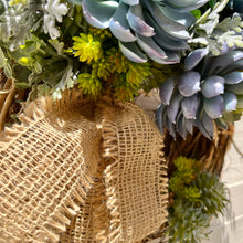 Load image into Gallery viewer, Blue Succulent Wreath
