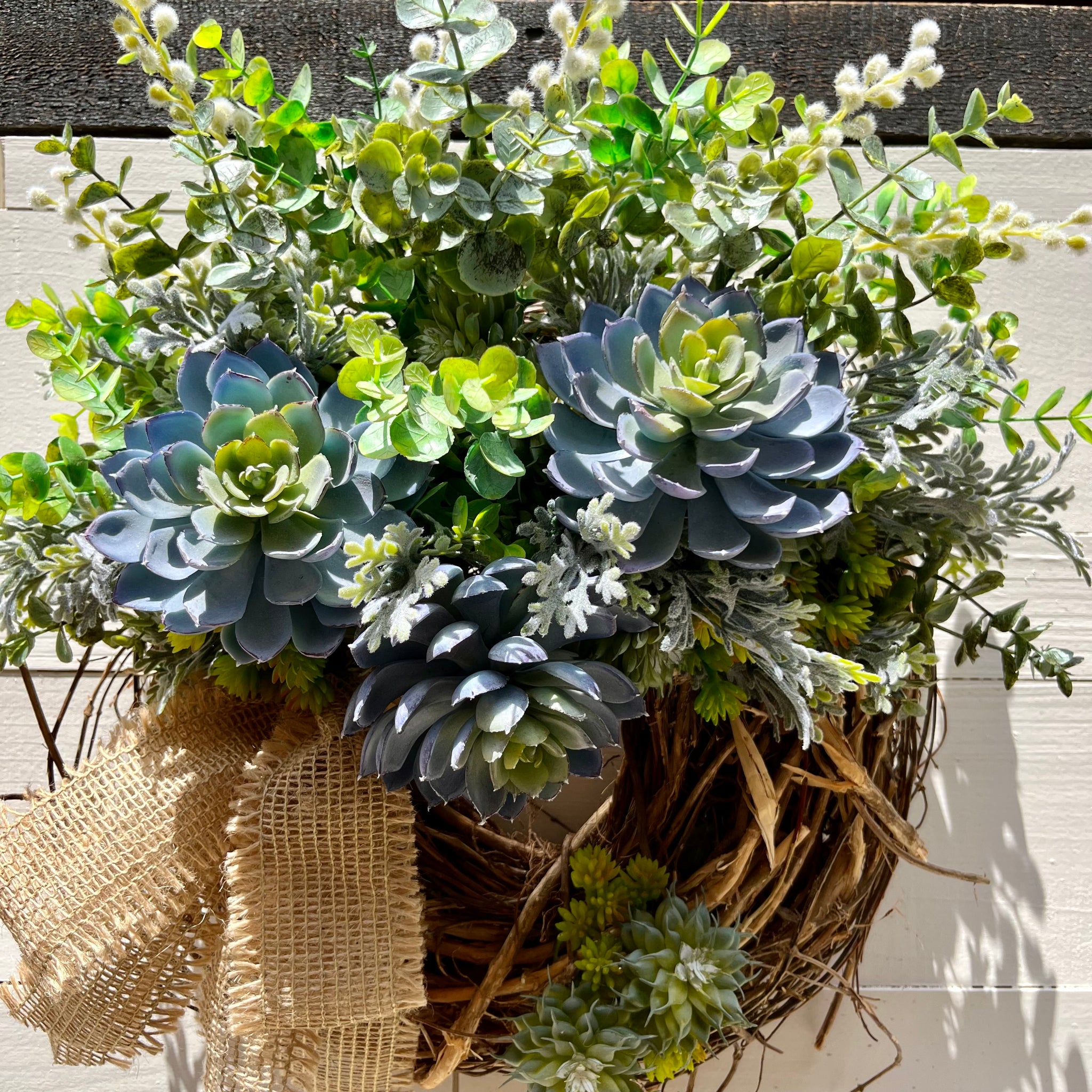 farmhouse succulent arrangements Monterey Succulent Wreath – Olive Ranch Wreaths